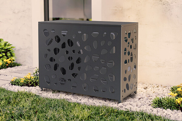 CASANOOV - Casanoov Cache Climatiseur Extérieur Acier Gris Anthracite Taille S 90x68x60 Amaro Sunny - large