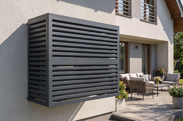CASANOOV - Casanoov Cache clim & pompe à chaleur ANETO aluminium gris - taille XL - large
