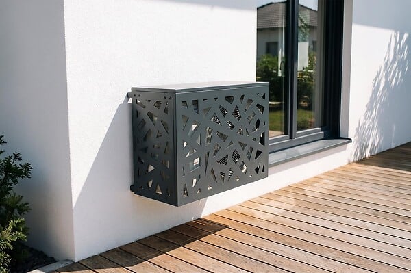 CASANOOV - Casanoov Cache clim & pompe à chaleur ANETO RUIVO aluminium gris - taille S - large
