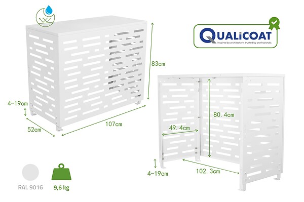 CASANOOV - Casanoov Cache clim & pompe à chaleur ANETO ARLBERG aluminium blanc - taille M - large