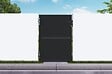 CASANOOV - Casanoov Portail battant acier 3 m NALI H.140  cm noir + Portillon H.140  cm noir - vignette