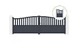 CASANOOV - Casanoov Portail battant 4 m MEIJE H.140  cm alu + portillon MEIJE H.140  cm GRIS - vignette
