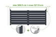 CASANOOV - Casanoov Portail battant ajustable en largeur 3 m VOGEL H.120  cm alu gris - vignette