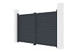 CASANOOV - Casanoov Portail battant aluminium gris CALANCIA 3 m hauteur 160  cm - vignette