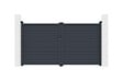 CASANOOV - Casanoov Portail battant aluminium gris CALANCIA 3 m hauteur 160  cm - vignette