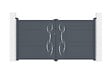 CASANOOV - Casanoov Portail battant 3 m LIFE H.160  cm + Portillon 1m LIFE H.160  cm aluminium gris - vignette