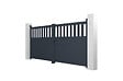 CASANOOV - Casanoov Portail battant 3 m SANTIS H.140  cm + 2 poteaux H.166  cm aluminium gris - vignette