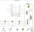 CASANOOV - Casanoov Portail battant 3,5 m EIGER H.140  cm alu blanc + portillon EIGER H140 BLANC - vignette
