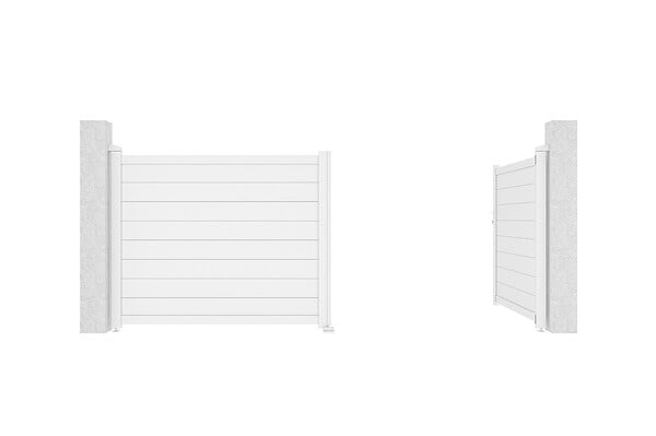CASANOOV - Casanoov Portail battant 3,5 m EIGER H.140  cm alu blanc + portillon EIGER H140 BLANC - large