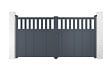 CASANOOV - Casanoov Portail battant 3 m SANTIS H.160  cm aluminium gris - vignette