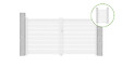 CASANOOV - Casanoov Portail battant 3 m VOGEL H.160  cm alu blanc + Portillon 1m VOGEL H.160 alu blanc - vignette