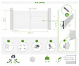 CASANOOV - Casanoov Portail battant 3 m VOGEL H.160  cm alu blanc + Portillon 1m VOGEL H.160 alu blanc - vignette