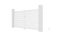 CASANOOV - Casanoov Portail battant 3 m VOGEL H.160  cm alu blanc + Portillon 1m VOGEL H.160 alu blanc - vignette