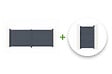 CASANOOV - Casanoov Portail battant 4 m EIGER H.160  cm + Portillon 1m EIGER H.160  cm aluminium gris - vignette