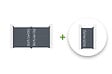 CASANOOV - Casanoov Portail battant 3 m SUNNY H.180  cm + Portillon 1m SUNNY H.180  cm aluminium gris - vignette
