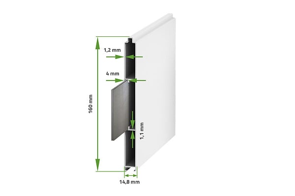 CASANOOV - Casanoov Portail battant 4 m EIGER H.115  cm blanc aluminium - large
