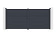 CASANOOV - Casanoov Portail battant aluminium gris CALANCIA 4 m hauteur 180  cm - vignette