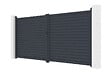 CASANOOV - Casanoov Portail battant aluminium gris CALANCIA 4 m hauteur 180  cm - vignette