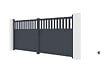 CASANOOV - Casanoov Portail battant 4 m SANTIS H.160  cm aluminium gris - vignette