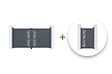 CASANOOV - Casanoov Portail battant 3 m SUNNY H.160  cm + Portillon 1m SUNNY H.160  cm aluminium gris - vignette