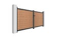 CASANOOV - Casanoov Portail en lames composites battant 3,5 m ATHOS H.160  cm teck - vignette