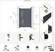 CASANOOV - Casanoov Portail battant 3 m VELETA H.160  cm + Portillon 1m VELETA H.160  cm aluminium gris - vignette