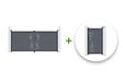 CASANOOV - Casanoov Portail battant 3,5 m VELETA H.160  cm + Portillon 1m VELETA H.160  cm aluminium gris - vignette