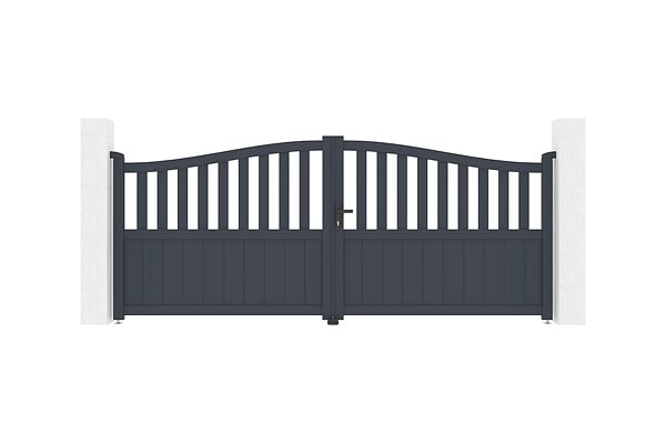 CASANOOV - Casanoov Portail battant 3,4 m MEIJE H.140  cm aluminium gris - large