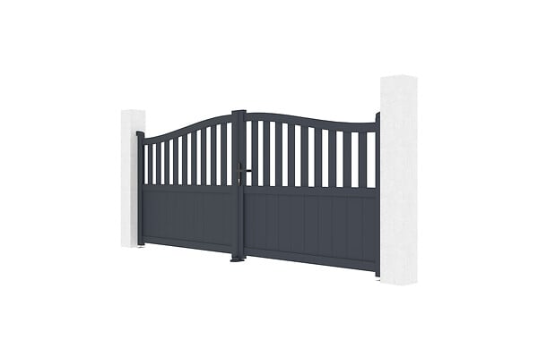 CASANOOV - Casanoov Portail battant 3,4 m MEIJE H.140  cm aluminium gris - large
