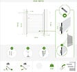 CASANOOV - Casanoov Portail battant 3,5 m VOGEL H.120  cm alu blanc + portillon VOGEL H120 BLANC - vignette