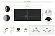 CASANOOV - Casanoov Portail battant acier noir mat 3,5 m NALI H.160  cm + 2 poteaux 10x10 acier CARMO - vignette