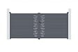 CASANOOV - Casanoov Portail battant 4m ARLBERG H.180 cm aluminium gris + 2 poteaux ELDA aluminium gris - vignette