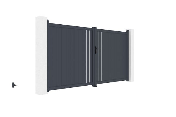 CASANOOV - Casanoov Portail battant 3,5 m GIONA H.180  cm alu + motorisation BUNKER B500 - large
