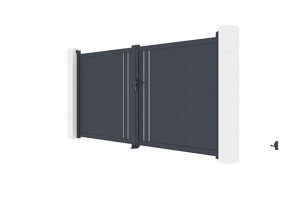 CASANOOV - Casanoov Portail battant 3,5 m GIONA H.180  cm alu + motorisation BUNKER B500 - large