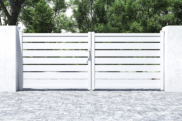 CASANOOV - Casanoov Portail battant 3,5 m VOGEL H.120 aluminium blanc - large