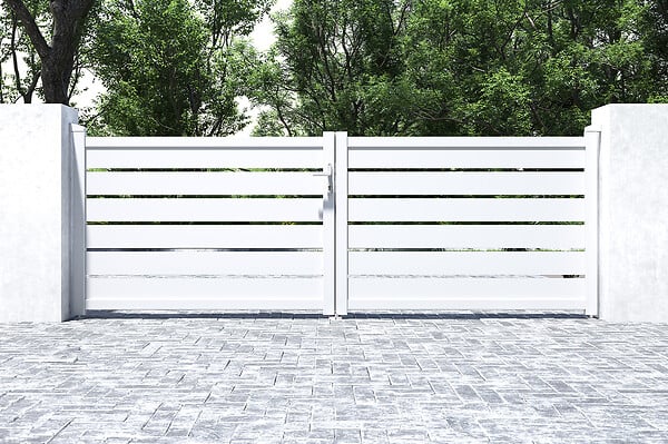 CASANOOV - Casanoov Portail battant 3,5 m VOGEL H.120 aluminium blanc - large
