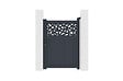 CASANOOV - Casanoov Portail battant 3 m DOLOMITE RUIVO H.140  cm aluminium gris + Portillon 1m DOLOMITE RUIVO H.140  cm aluminium gris - vignette
