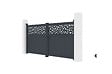 CASANOOV - Casanoov Portail battant 3 m DOLOMITE RUIVO H.140  cm aluminium gris + Portillon 1m DOLOMITE RUIVO H.140  cm aluminium gris - vignette