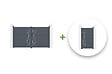 CASANOOV - Casanoov Portail battant 3 m LIFE H.180  cm + Portillon 1m LIFE H.180  cm aluminium gris - vignette