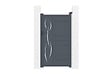 CASANOOV - Casanoov Portail battant 3 m LIFE H.180  cm + Portillon 1m LIFE H.180  cm aluminium gris - vignette