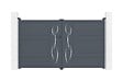 CASANOOV - Casanoov Portail battant 3 m LIFE H.180  cm + Portillon 1m LIFE H.180  cm aluminium gris - vignette