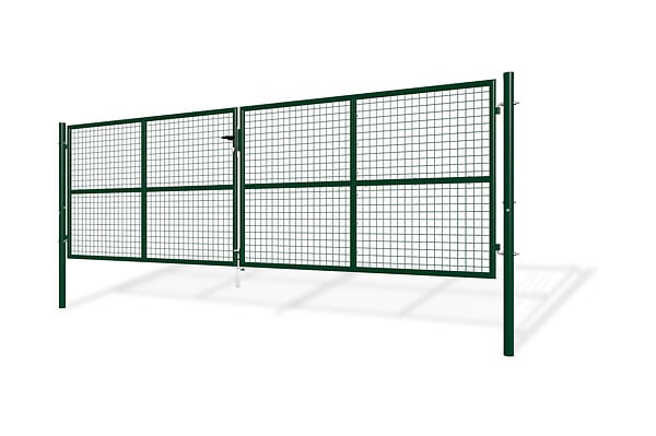 CASANOOV - Casanoov Portail battant grillagé 4 m OLGA H.130  cm + Portillon 1m OLGA H.130  cm Vert - large