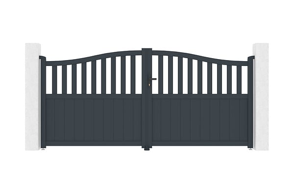 CASANOOV - Casanoov Portail battant 3,4 m MEIJE H.160  cm aluminium gris - large