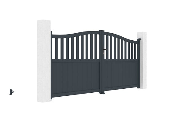 CASANOOV - Casanoov Portail battant 3,4 m MEIJE H.160  cm aluminium gris - large