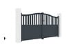 CASANOOV - Casanoov Portail battant 3,4 m MEIJE H.160  cm aluminium gris - vignette