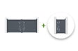 CASANOOV - Casanoov Portail battant 3,5 m LIFE H.160  cm + Portillon 1m LIFE H.160  cm aluminium gris - vignette