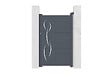 CASANOOV - Casanoov Portail battant 3,5 m LIFE H.160  cm + Portillon 1m LIFE H.160  cm aluminium gris - vignette