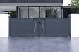 CASANOOV - Casanoov Portail battant ajustable en largeur 4 m LIFE H.120  cm alu gris - vignette