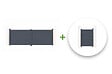 CASANOOV - Casanoov Portail battant 4 m EIGER H.140  cm + Portillon 1m EIGER H.140  cm aluminium gris - vignette