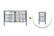 CASANOOV - Casanoov Portail battant grillagé 3 m OLGA H.150  cm + Portillon 1m OLGA H.150  cm Gris - vignette